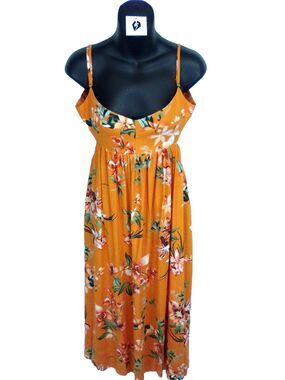 Leekeway Women's Summer Sleeveless Boho Halter Beach Dress Open Back Large
